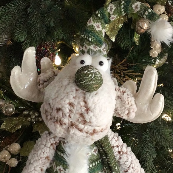 Holiday Christmas Moose Plush Holiday Sitting Poshmark